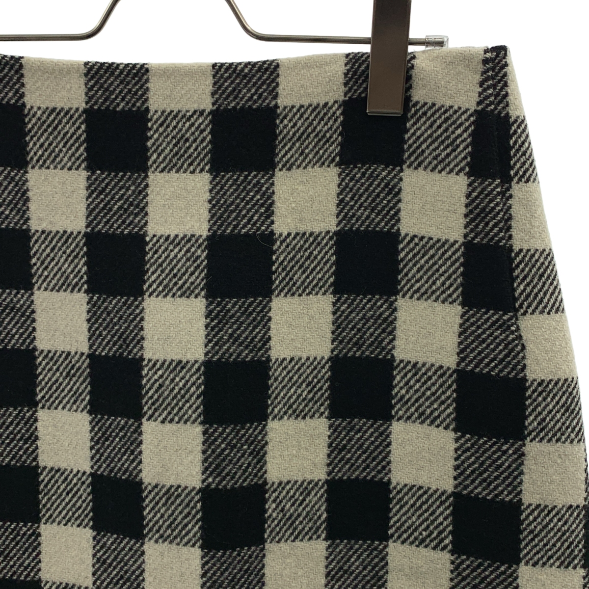 Drawer / ドゥロワー ウール バッファロー チェック スカート