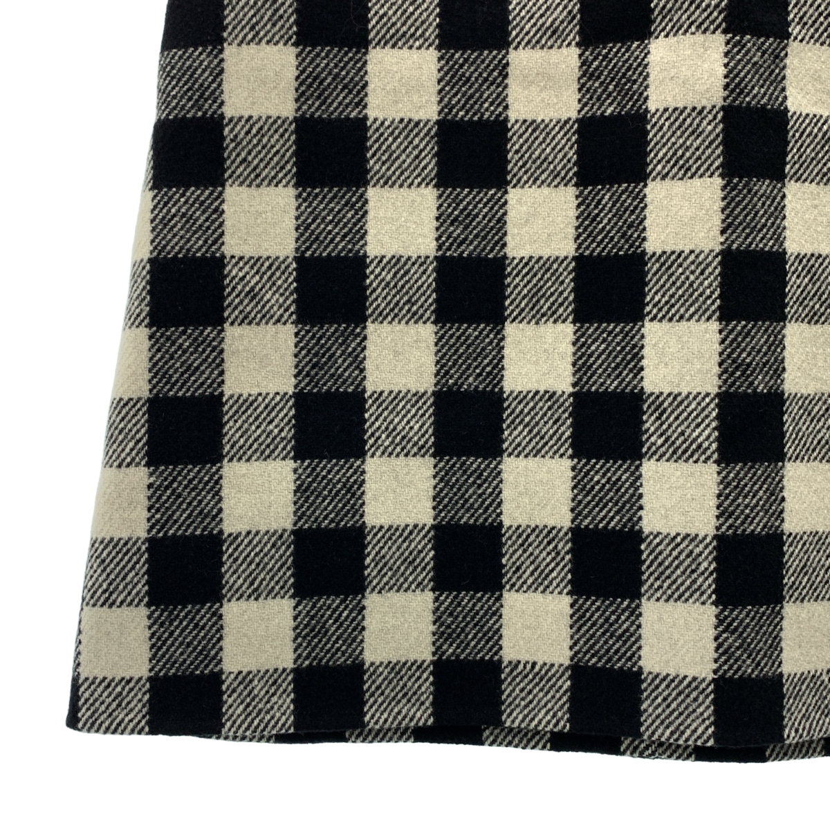 Drawer / ドゥロワー ウール バッファロー チェック スカート
