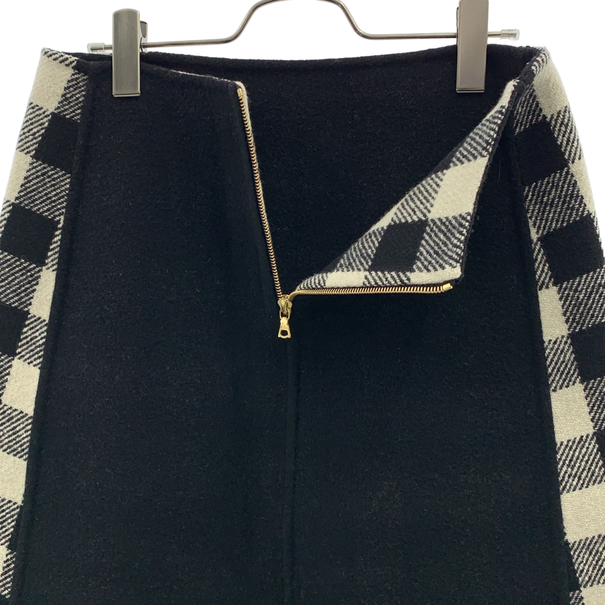 Drawer / ドゥロワー ウール バッファロー チェック スカート
