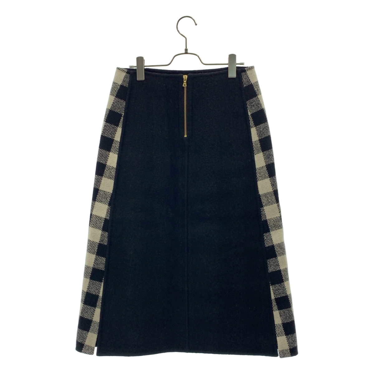 Drawer / ドゥロワー ウール バッファロー チェック スカート