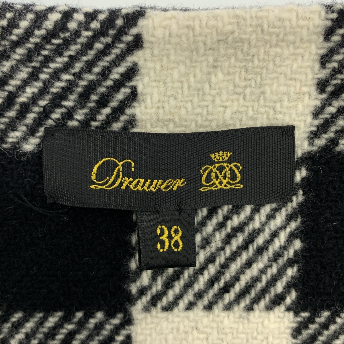 Drawer / ドゥロワー ウール バッファロー チェック スカート