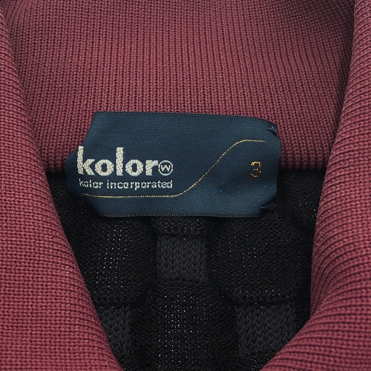 kolor / カラー エンボスチェック ニットポロシャツ