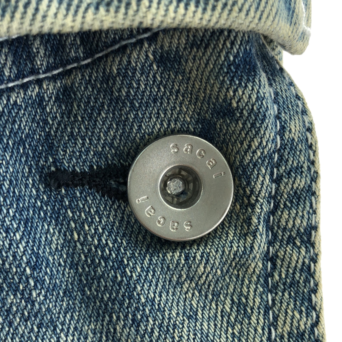 sacai / サカイ Denim Layerd Boa Jacket / デニム ドッキング ボアカラー オーバーコート