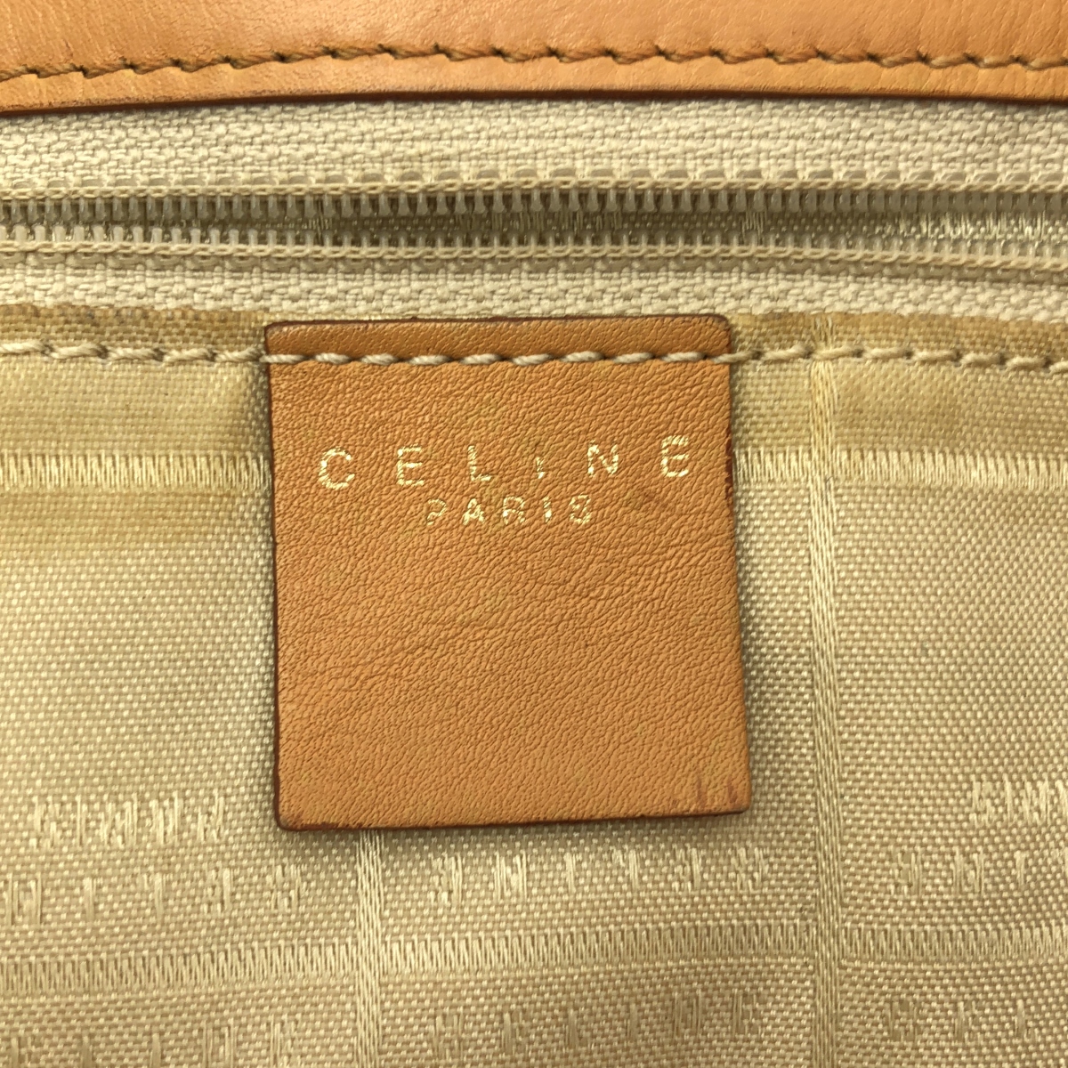CELINE / セリーヌ ウッド サークルハンドル レザー トート バッグ