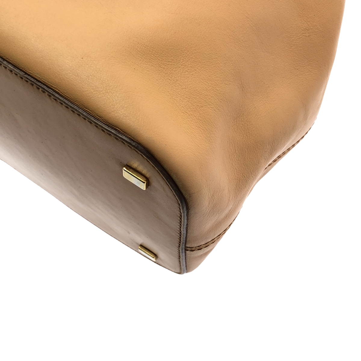 CELINE / セリーヌ ウッド サークルハンドル レザー トート バッグ