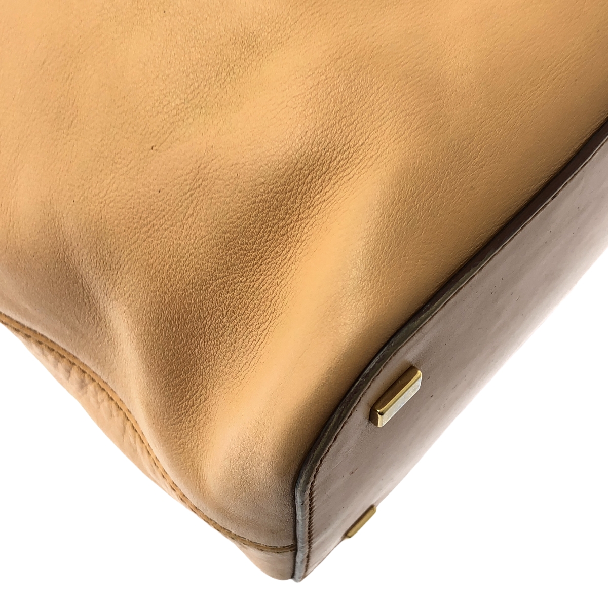 CELINE / セリーヌ ウッド サークルハンドル レザー トート バッグ