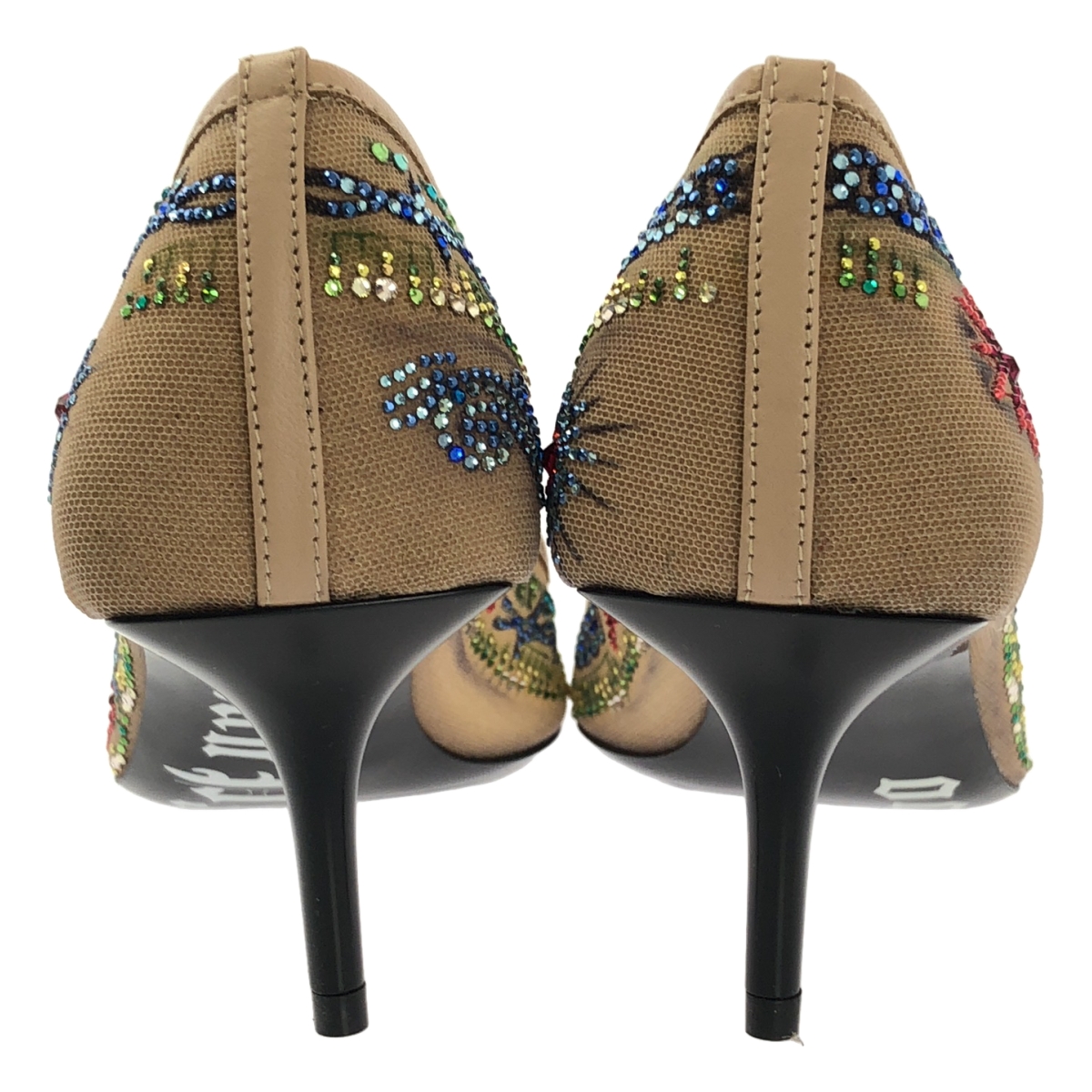 JeanPaulGAULTIER / ジャンポールゴルチェ × Jimmy Choo グリッター ロゴ ポインテッドトゥ パンプス