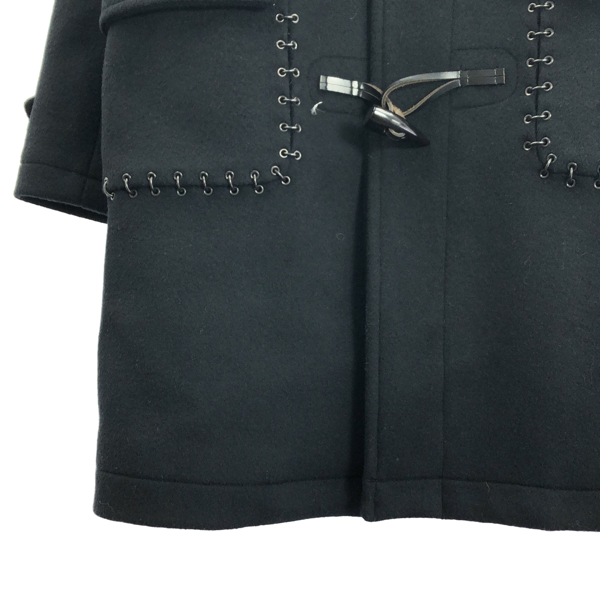 noir kei ninomiya / ノワールケイニノミヤ ウール 装飾 ダッフルコート フーディ / 総裏地