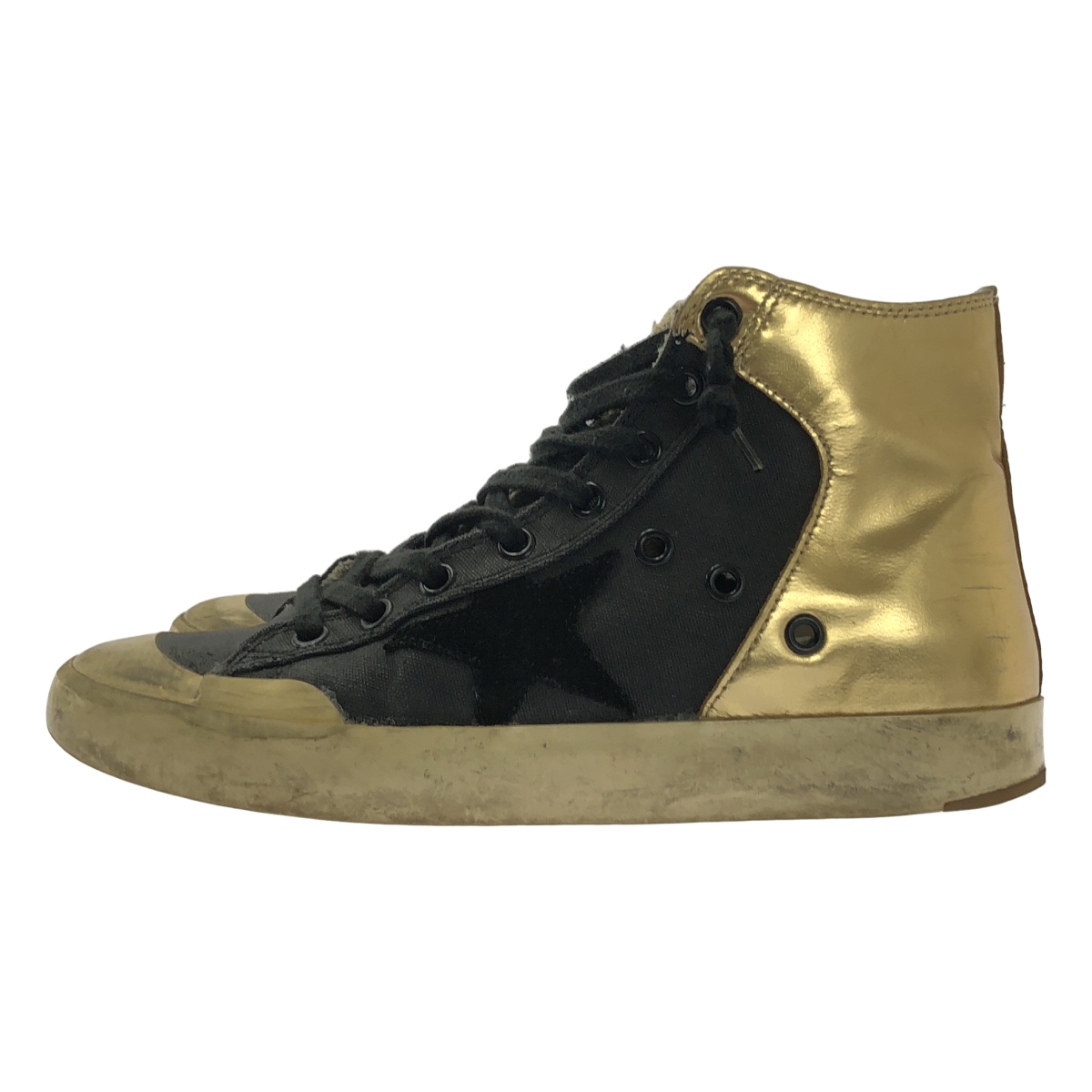 GOLDEN GOOSE / ゴールデングース RECORDS ダメージ加工 バイカラー ハイカット スニーカー