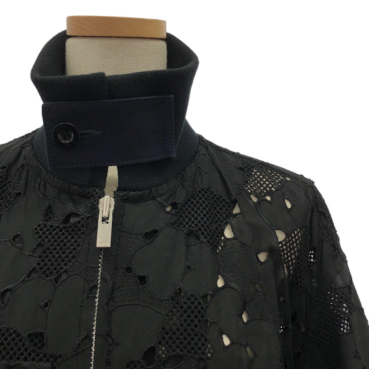 sacai / サカイ パフスリーブ ダブルジップ レース ジャケット