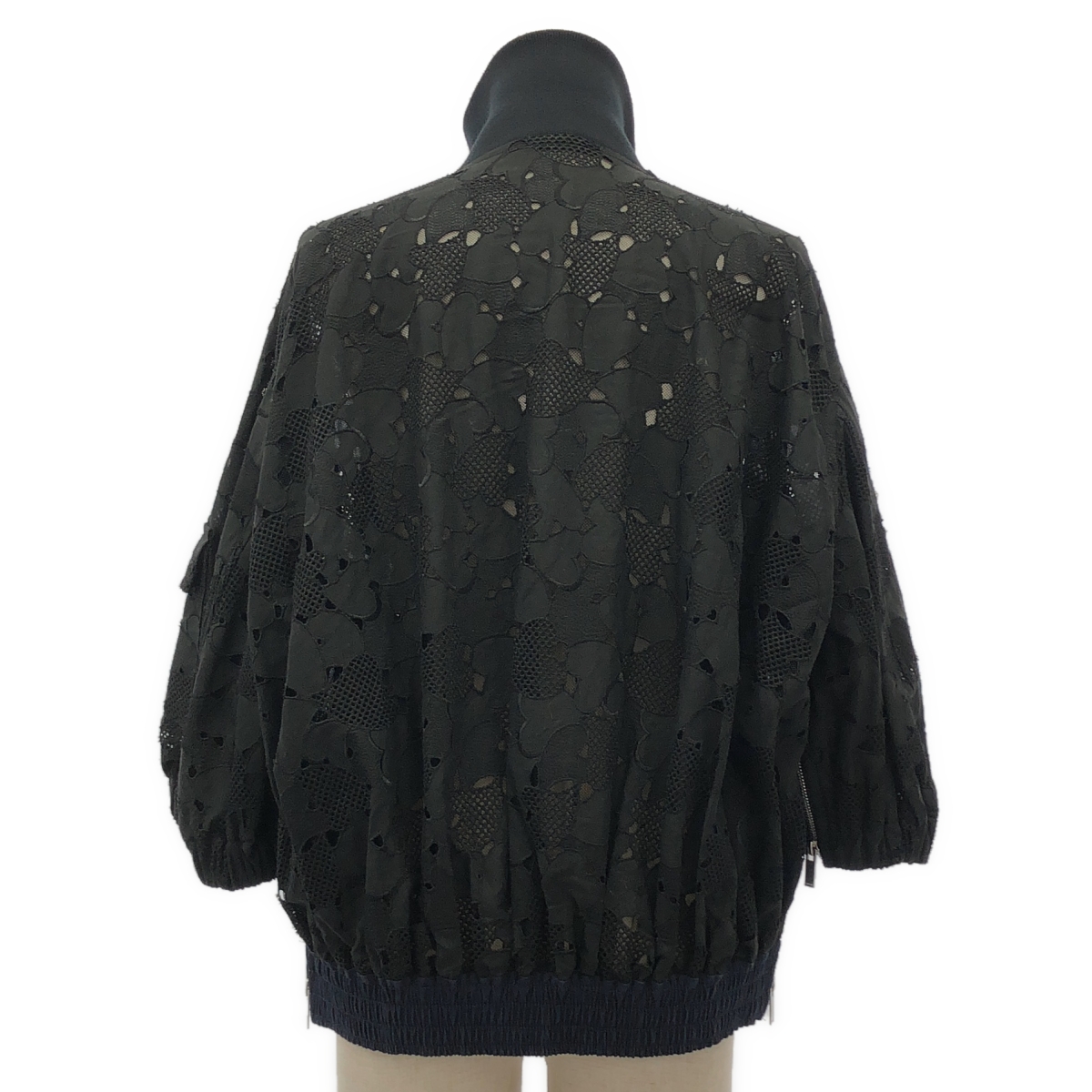 sacai / サカイ パフスリーブ ダブルジップ レース ジャケット