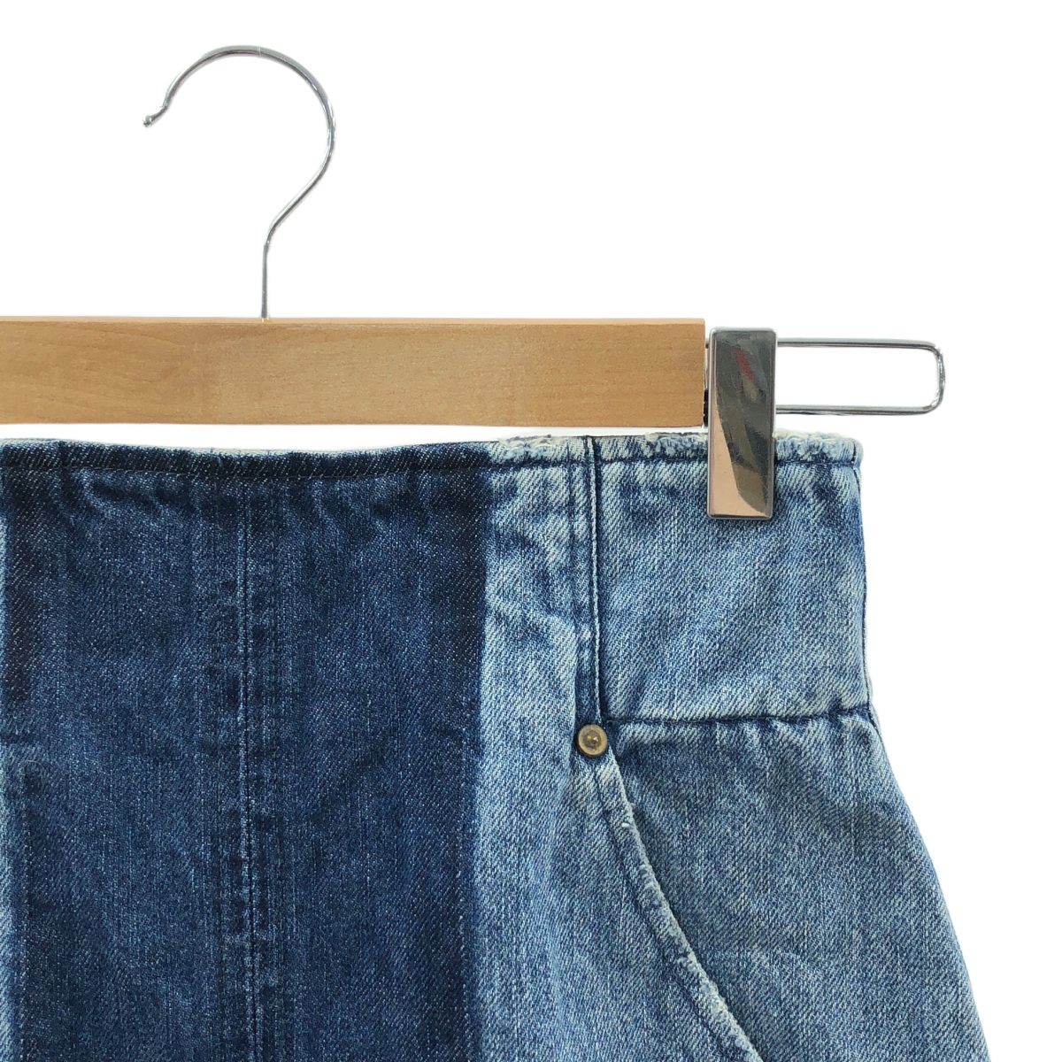 Mame Kurogouchi / マメクロゴウチ デニム スリット フリンジ ロング スカート