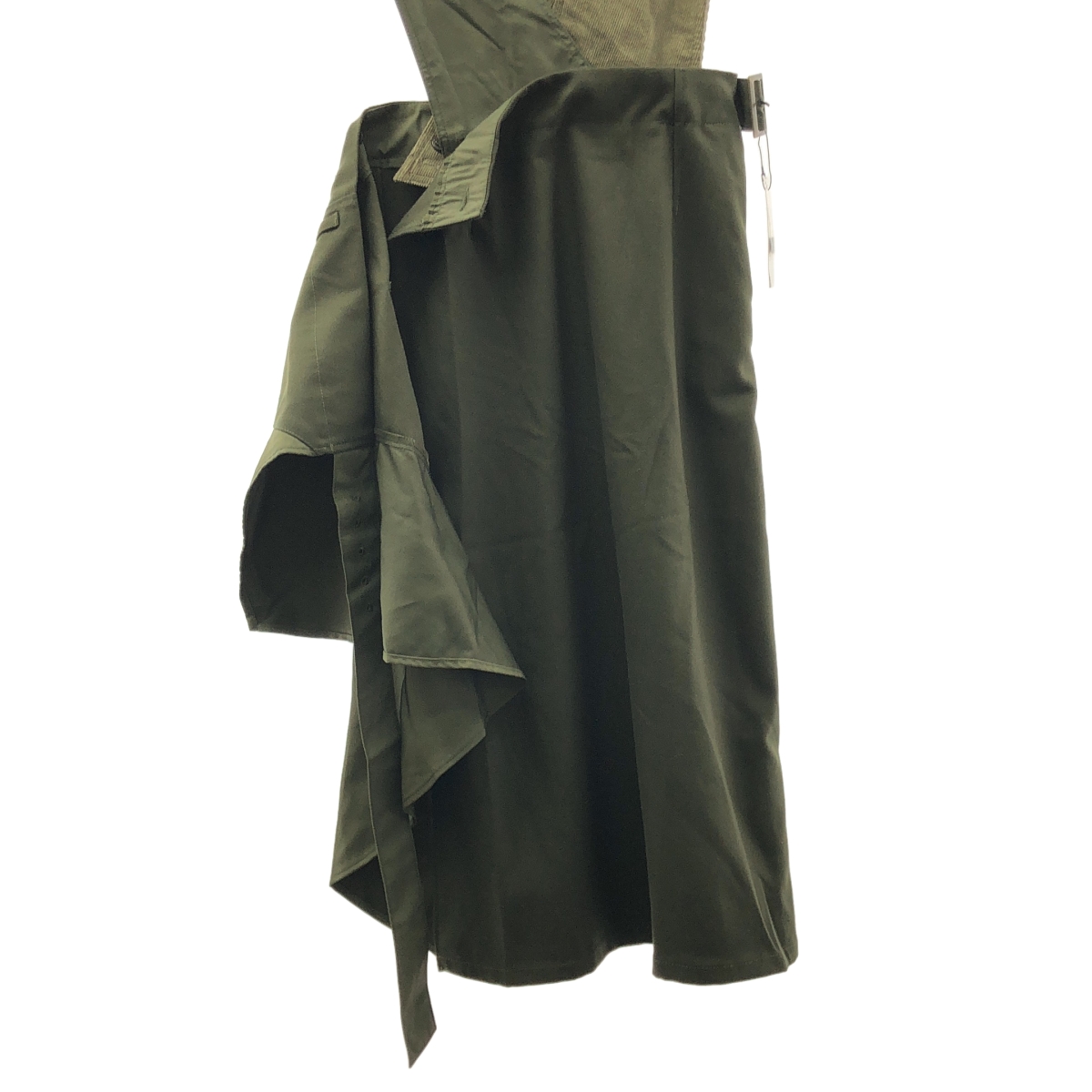 その他 コーデュロイ切替 ミリタリー ジャンパースカート ワンピース