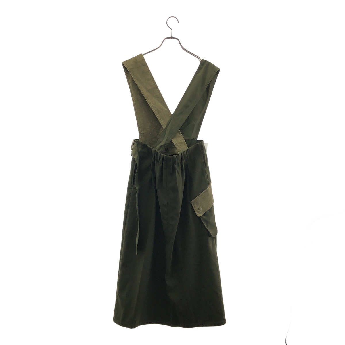 その他 コーデュロイ切替 ミリタリー ジャンパースカート ワンピース