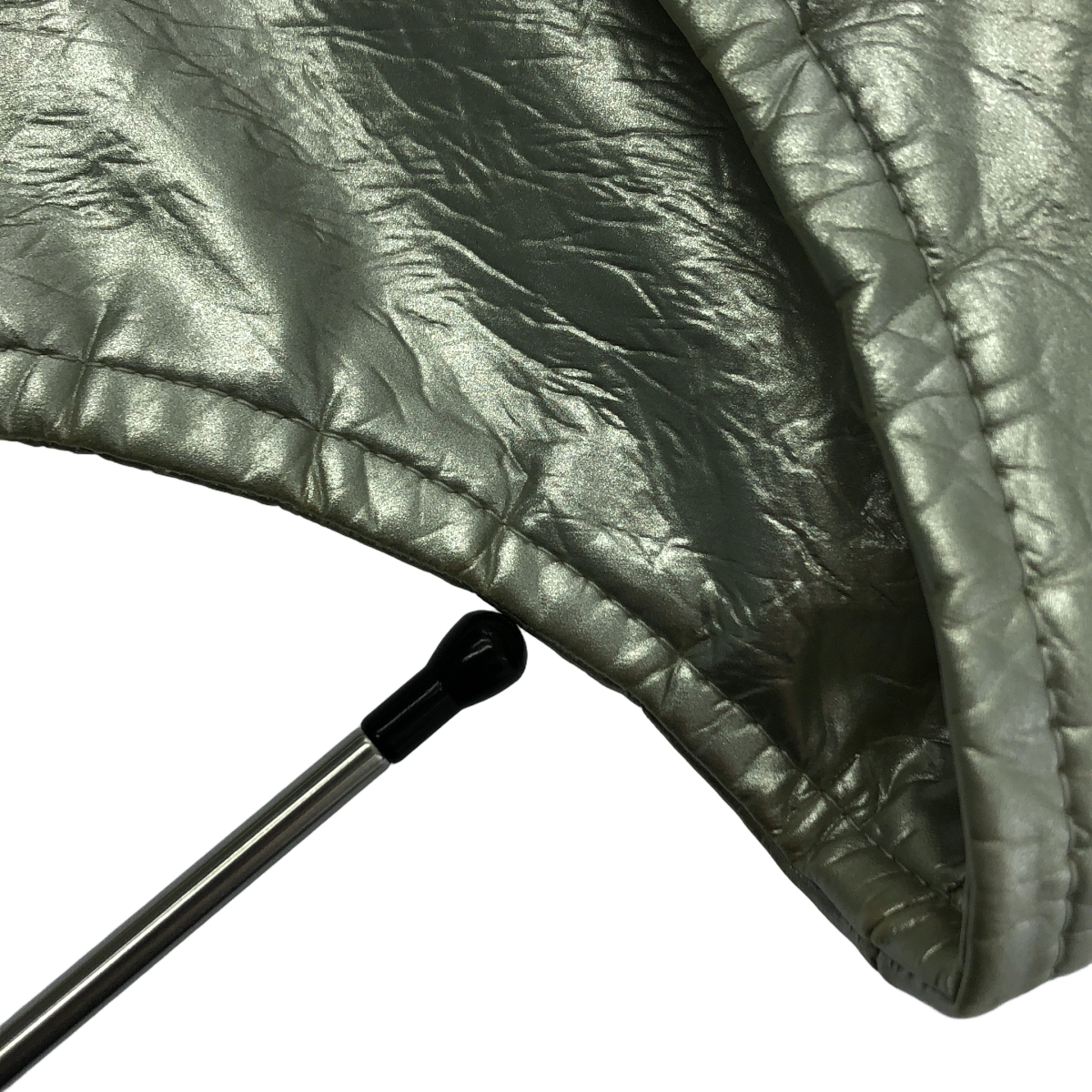 COMME des GARCONS / コムデギャルソン フェイクレザー メタリック 断ち切り プリーツ ワンピース