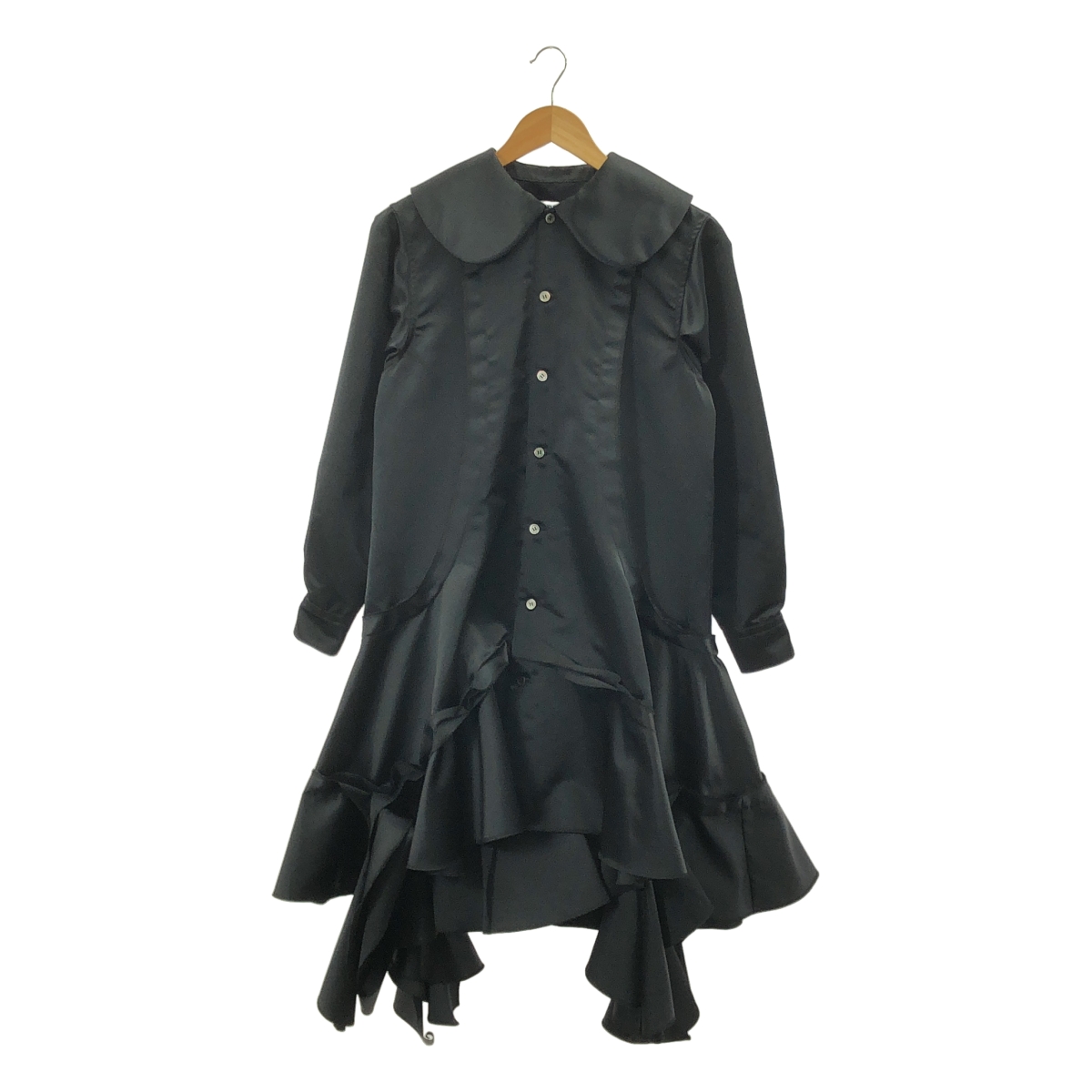 COMME des GARCONS COMME des GARCONS / コムコム ポリエステル 変形 アシンメトリー 丸襟 ボリューム ワンピース