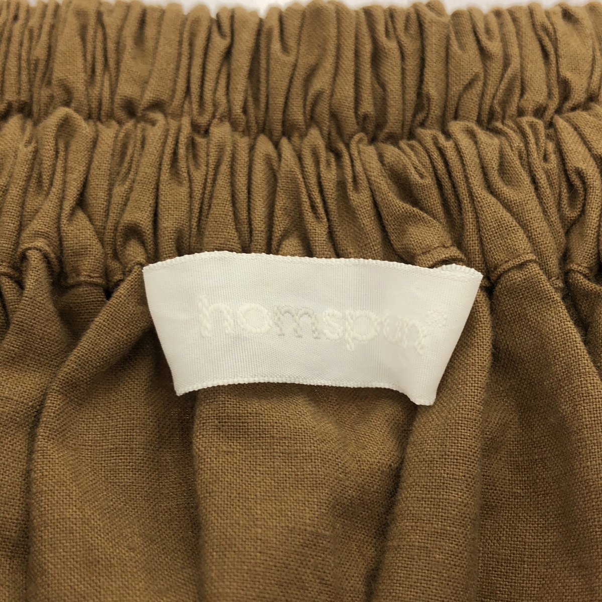 homspun / ホームスパン バルキーシーチング ダブルポケット ギャザースカート