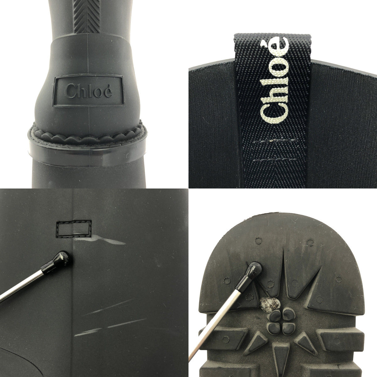 Chloe / クロエ RAINA / レイナ ロゴ レイン ショートブーツ