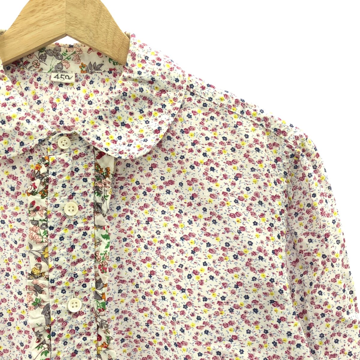 45r / フォーティファイブアール インドカディ フローラル フリル シャツ