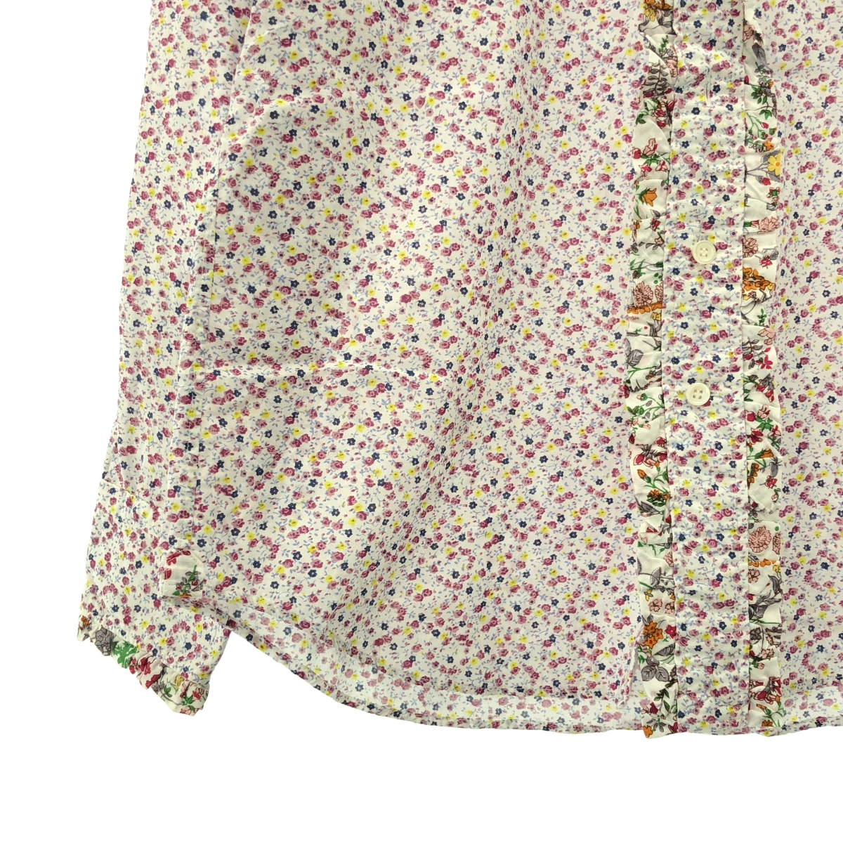 45r / フォーティファイブアール インドカディ フローラル フリル シャツ