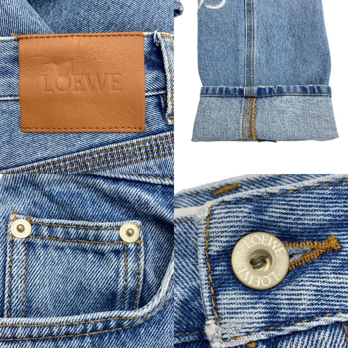 LOEWE / ロエベ アナグラム ロゴレザーパッチ デニムパンツ