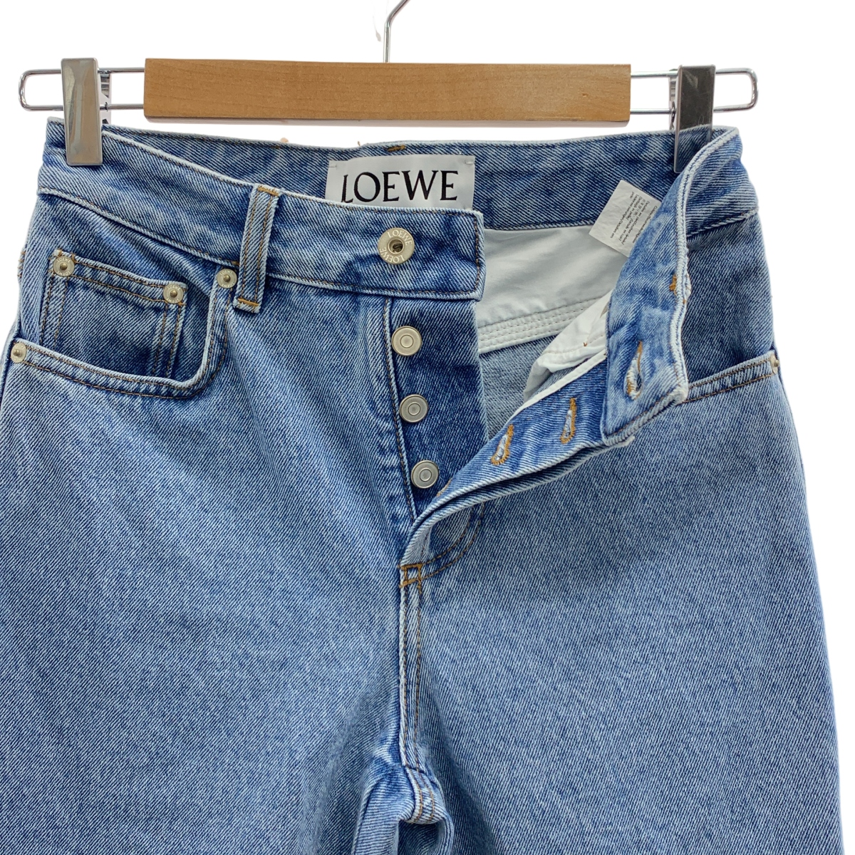 LOEWE / ロエベ アナグラム ロゴレザーパッチ デニムパンツ