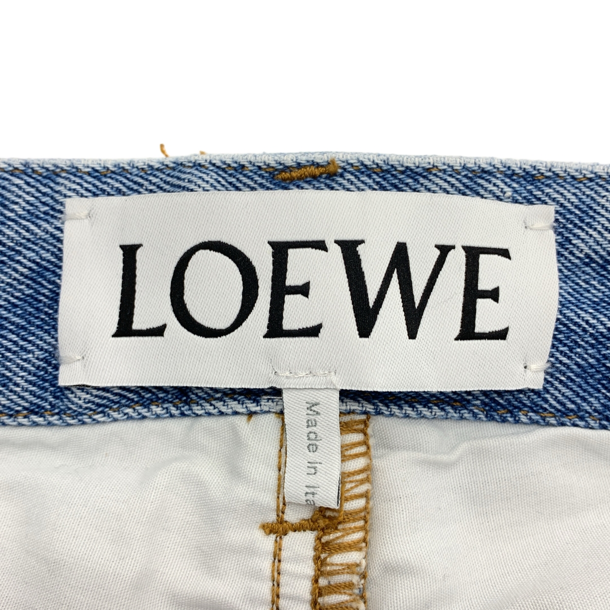 LOEWE / ロエベ アナグラム ロゴレザーパッチ デニムパンツ