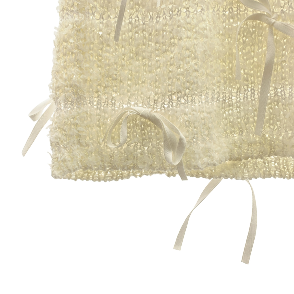 その他 KISHIMEN BOW KNIT DRESS リボン装飾 ニット ノースリーブ ドレス ワンピース