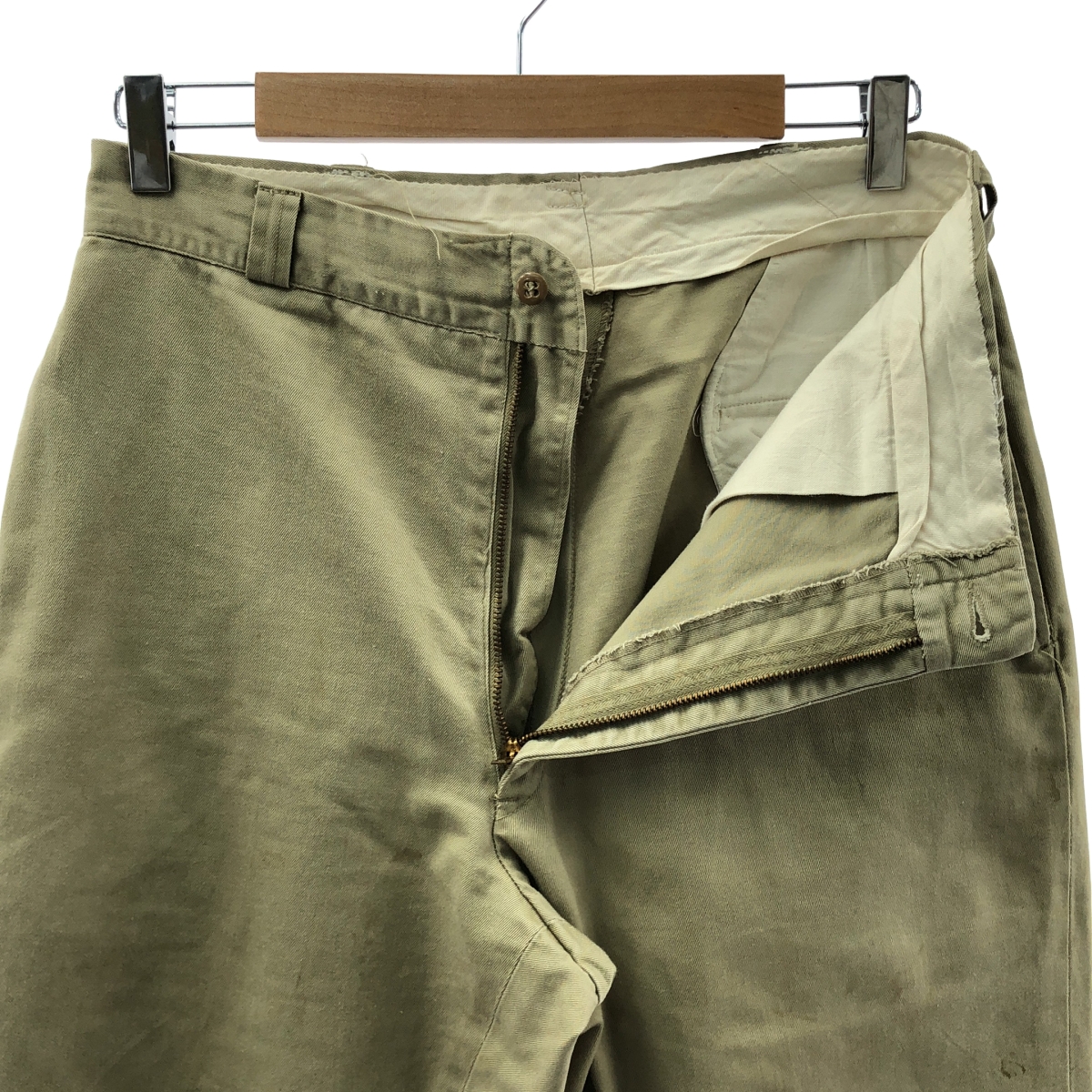 U.S.ARMY / アメリカ軍 推定60s ヴィンテージ ツイル チノパンツ RAPIDジップ