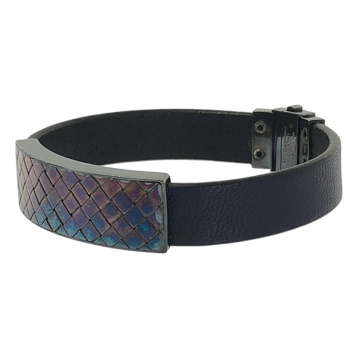 BOTTEGA VENETA / ボッテガヴェネタ イントレチャート プレート レザー ブレスレット