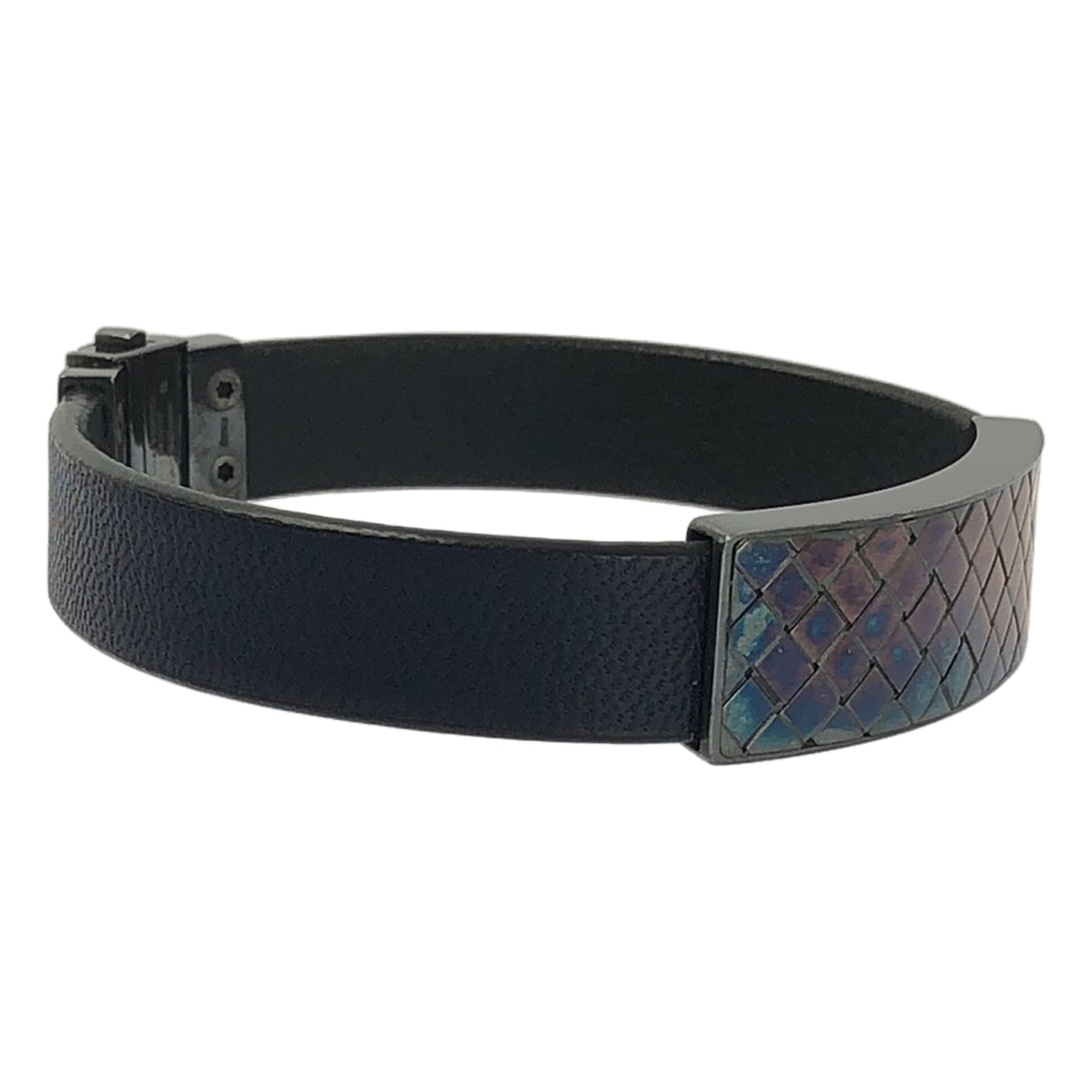 BOTTEGA VENETA / ボッテガヴェネタ イントレチャート プレート レザー ブレスレット