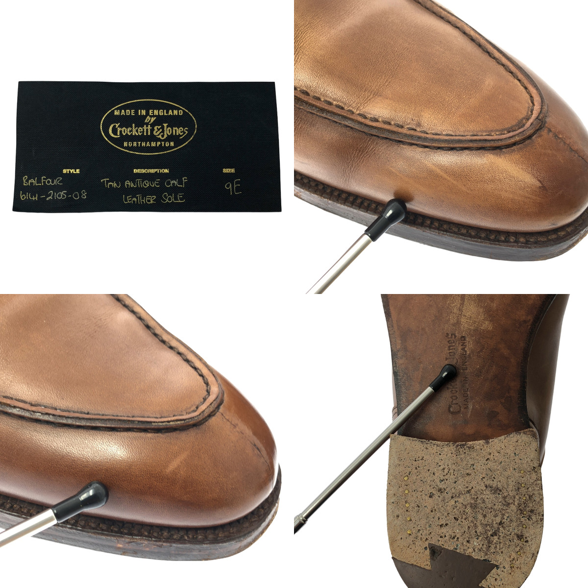 CROCKETT&JONES / クロケット&ジョーンズ BALFOUR / バルフォア Ｕチップ レザー レースアップシューズ