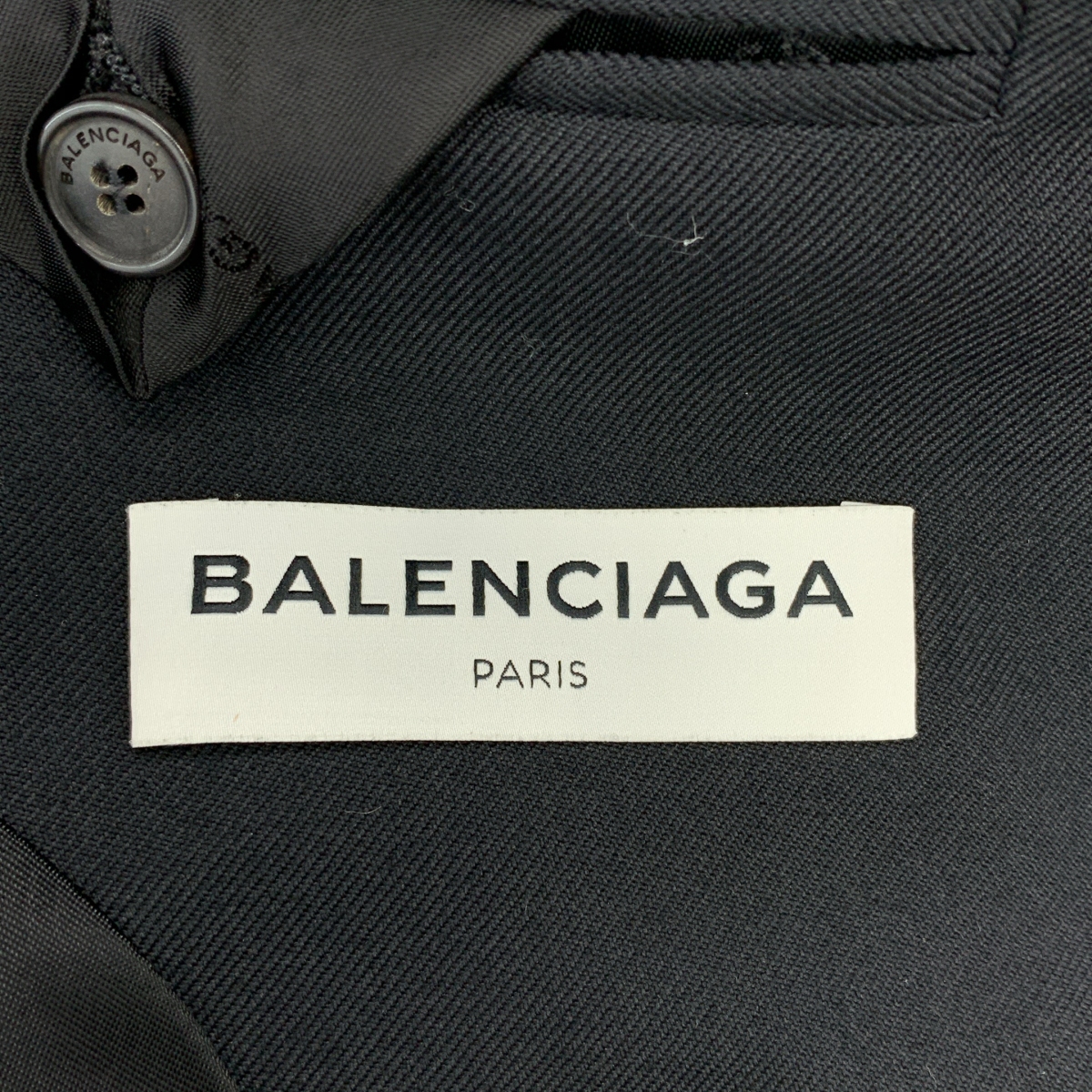 BALENCIAGA / バレンシアガ ロゴボタン シングルブレスト テーラード ジャケット / 総裏地
