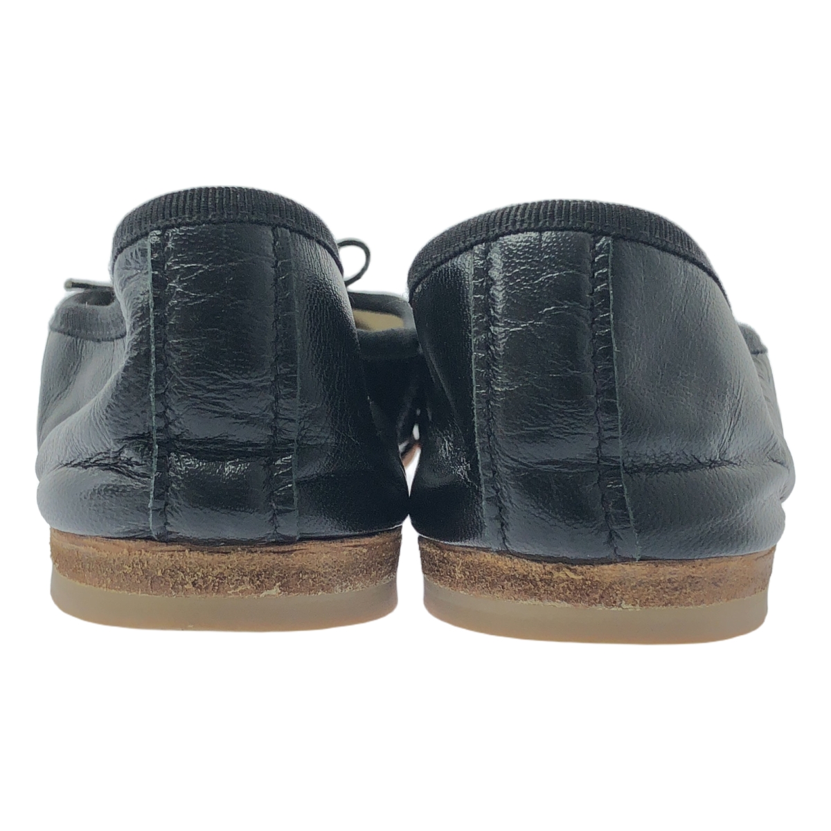 E.PORSELLI / ポルセリE レザー リボン オペラ バレエシューズ