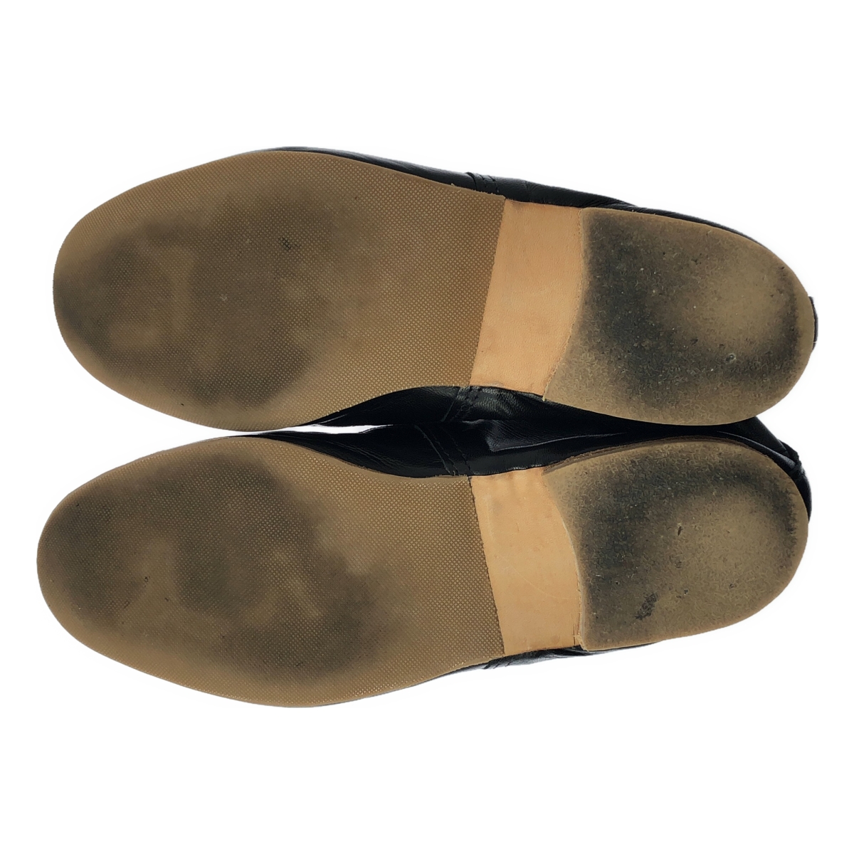 E.PORSELLI / ポルセリE レザー リボン オペラ バレエシューズ