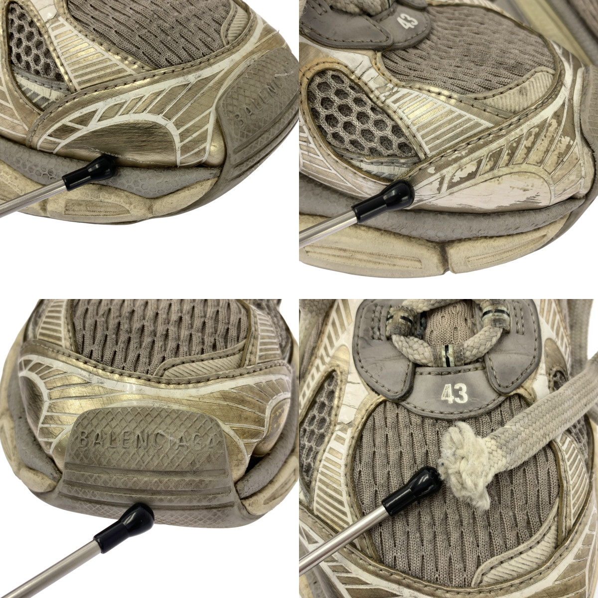 BALENCIAGA / バレンシアガ 3XL ユーズド加工 ローカットスニーカー
