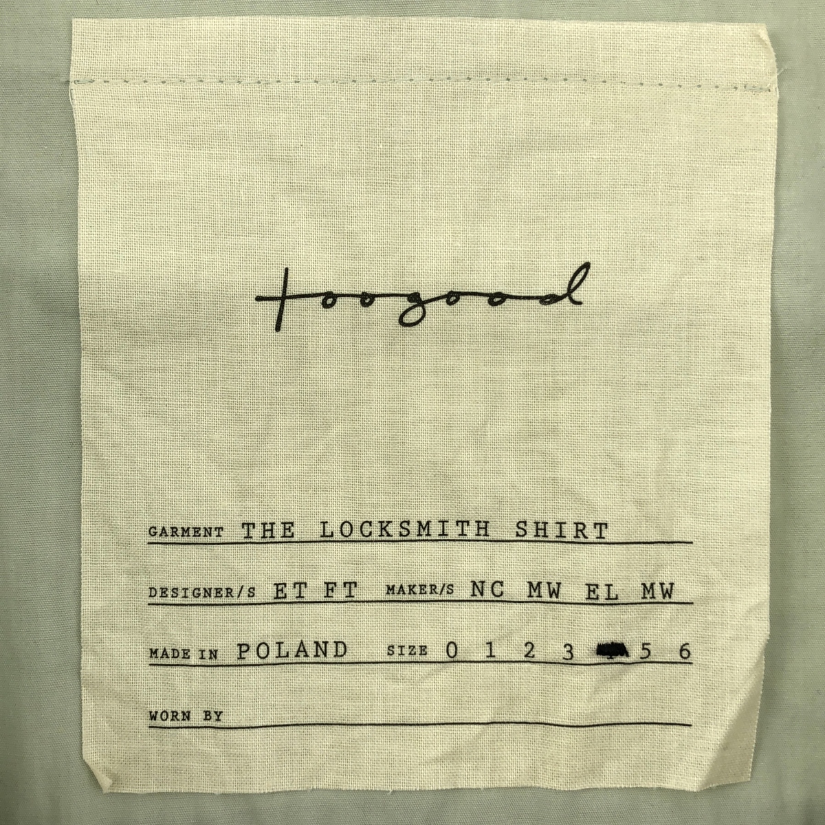 TOOGOOD / トゥーグッド THE LOCKSMITH SHIRT PLAIN COTTON SILK ザロックスミスシャツ スタンドカラー コットンシルク