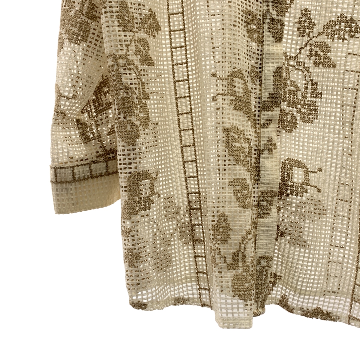 AMERI / アメリ MEDI CROSS STITCH LIKE SHIRT メディクロスステッチ シャツ