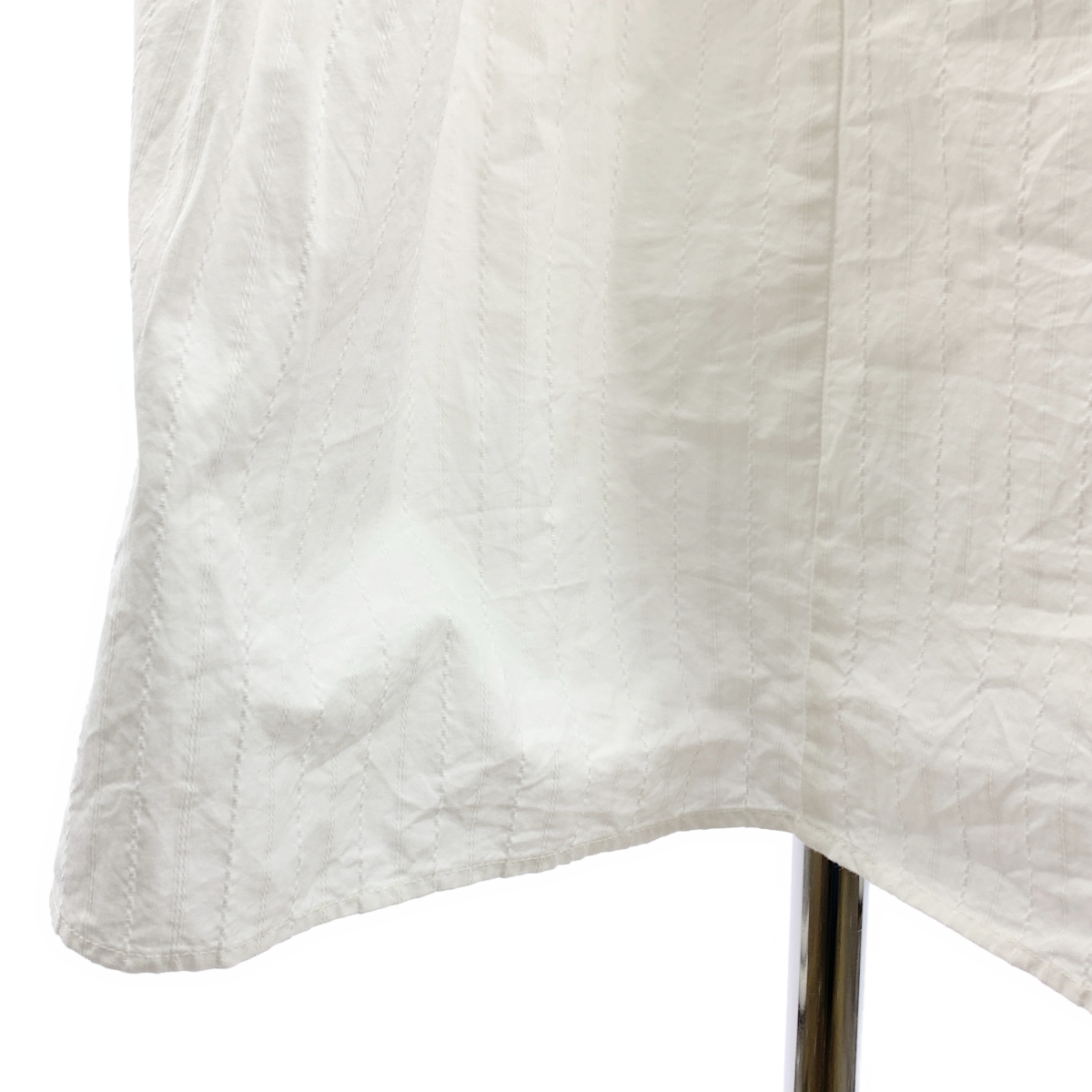 ne Quittez pas / ヌキテパ Poplin Dobby Zigzag Tape Big Collar Dress / ギャザー ボリューム ドレス ワンピース / 裏地付き