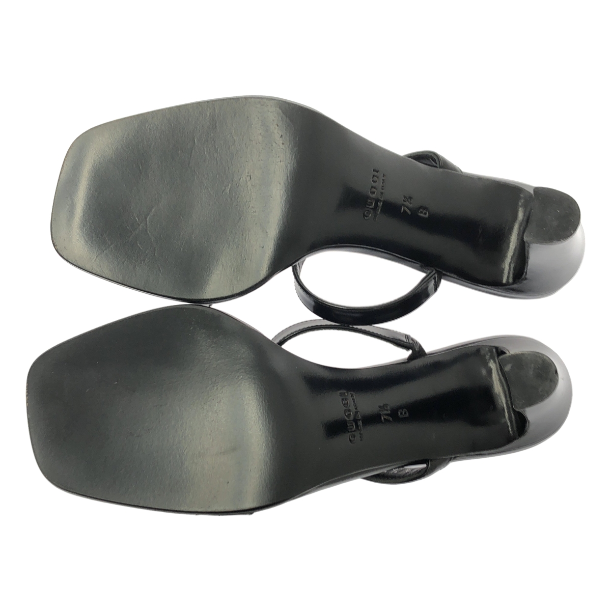 GUCCI / グッチ レザー ホースビット ヒール サンダル