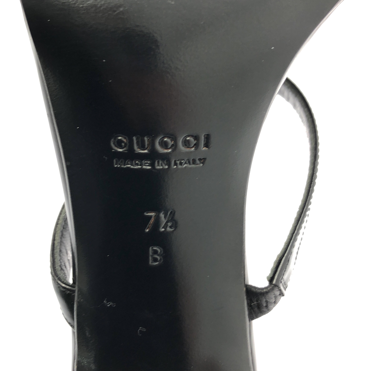 GUCCI / グッチ レザー ホースビット ヒール サンダル