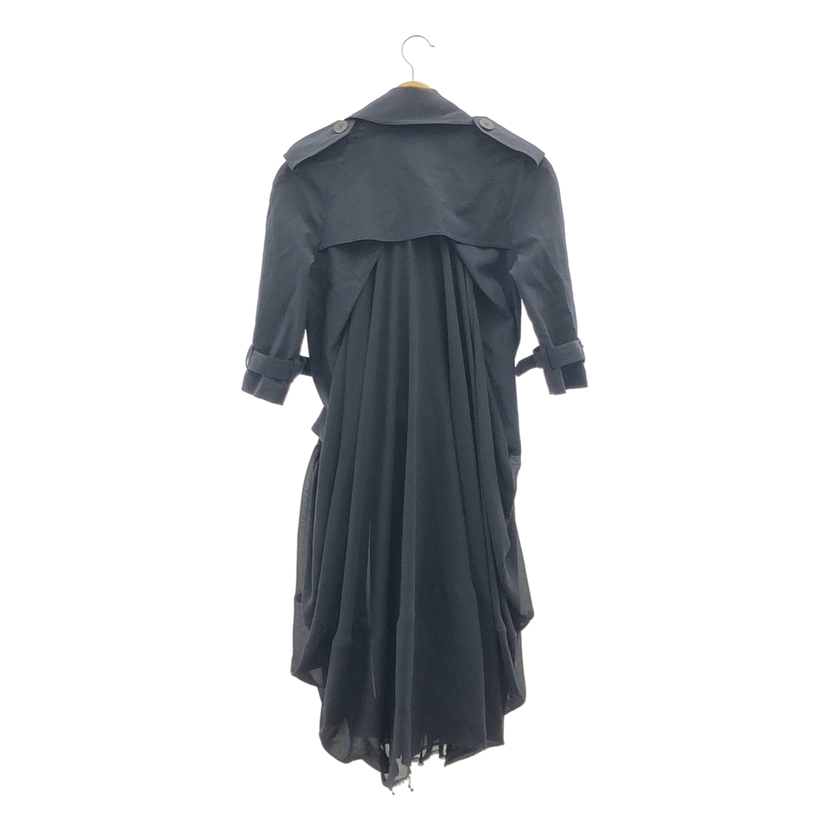 JUNYA WATANABE COMME des GARCONS / ジュンヤワタナベ シフォン切替 ギャザートレンチ コート ワンピース