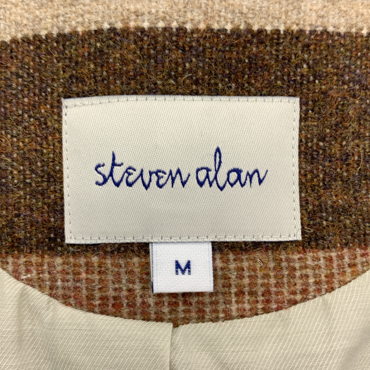 steven alan / スティーブンアラン RAG BORDER COAT ラグ ボーダー ウール コート