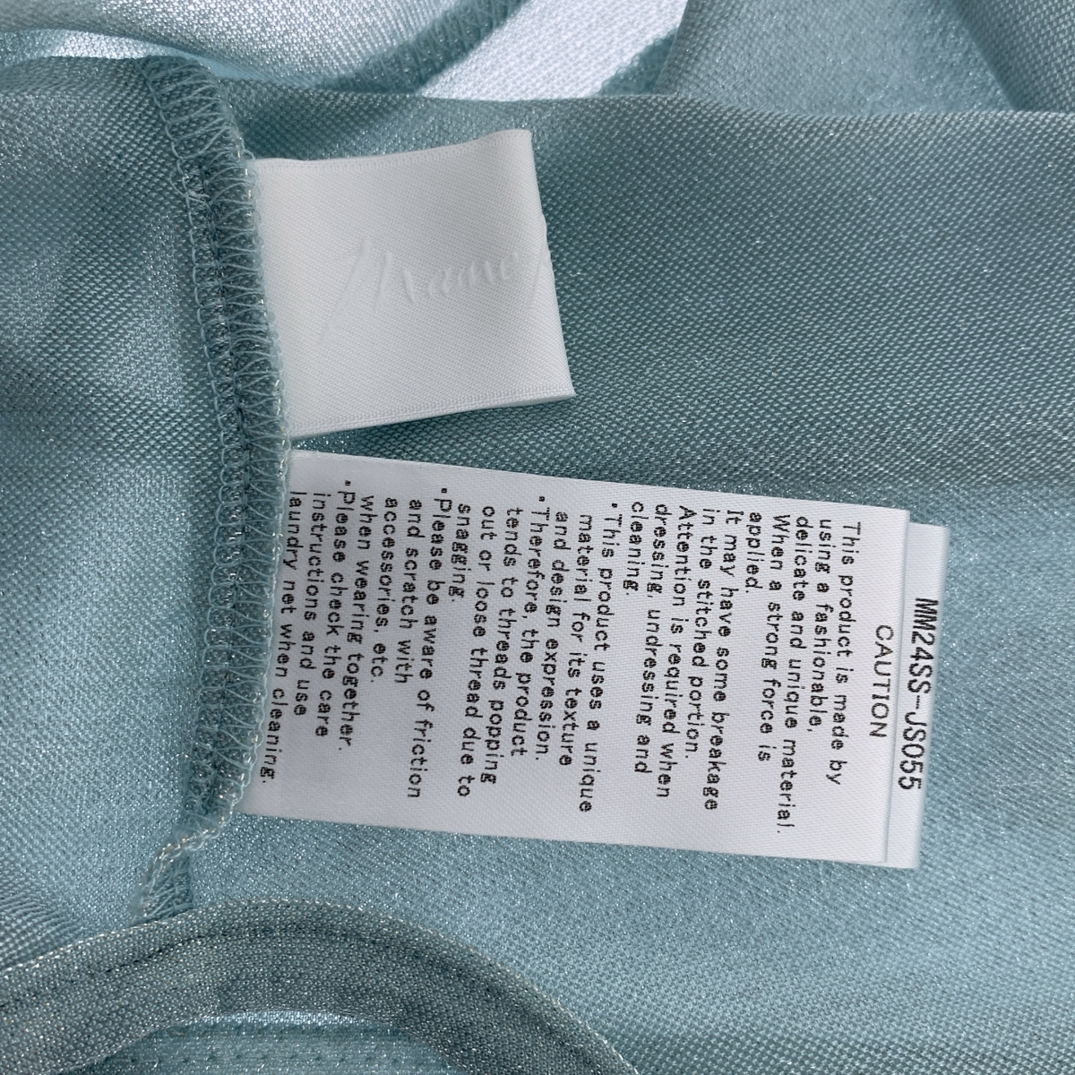 Mame Kurogouchi / マメクロゴウチ Lame Jersey Cropped Sheer Top / ラメ ジャージー トップス