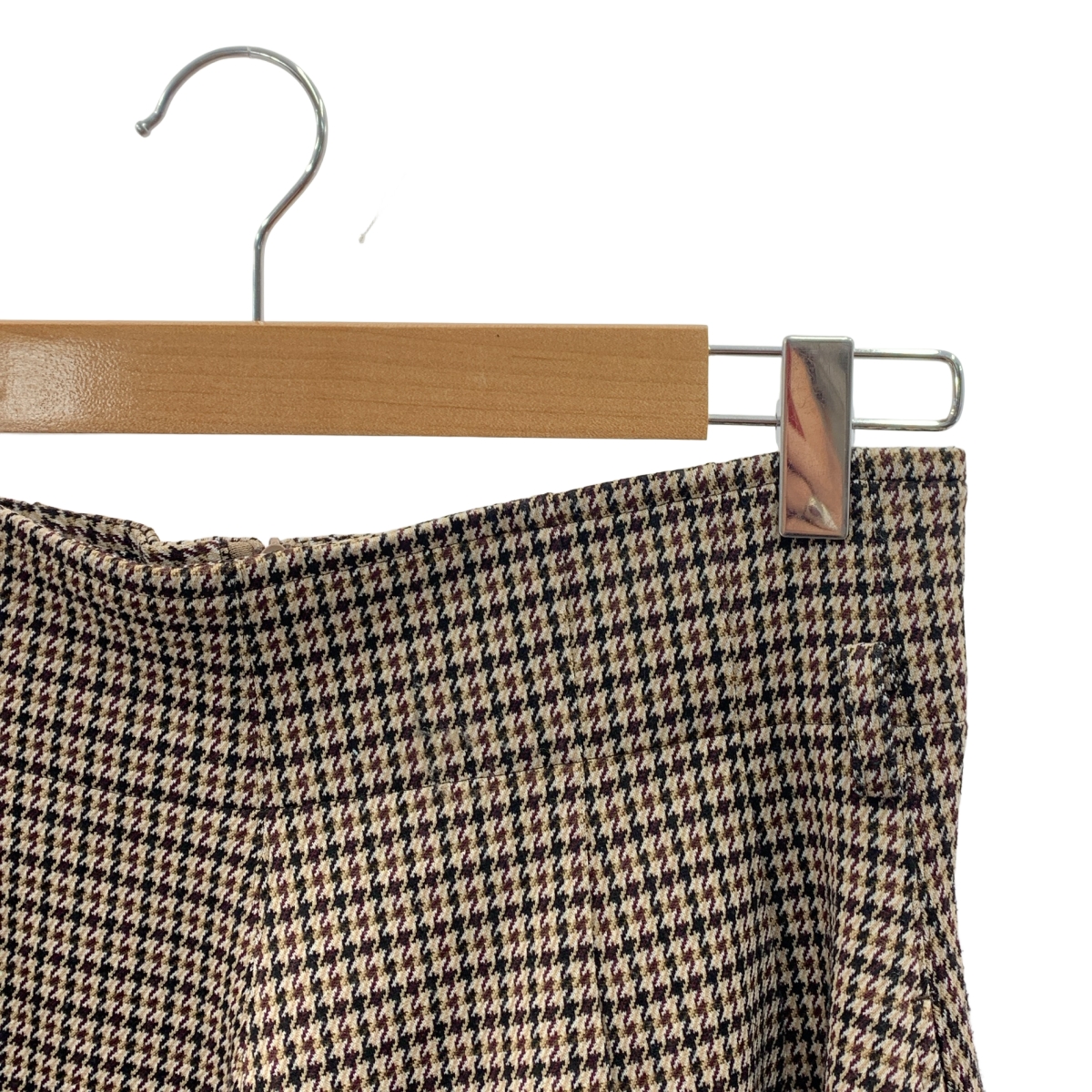 foufou / フーフー checked skirt  chidori / 千鳥格子 ロングスカート