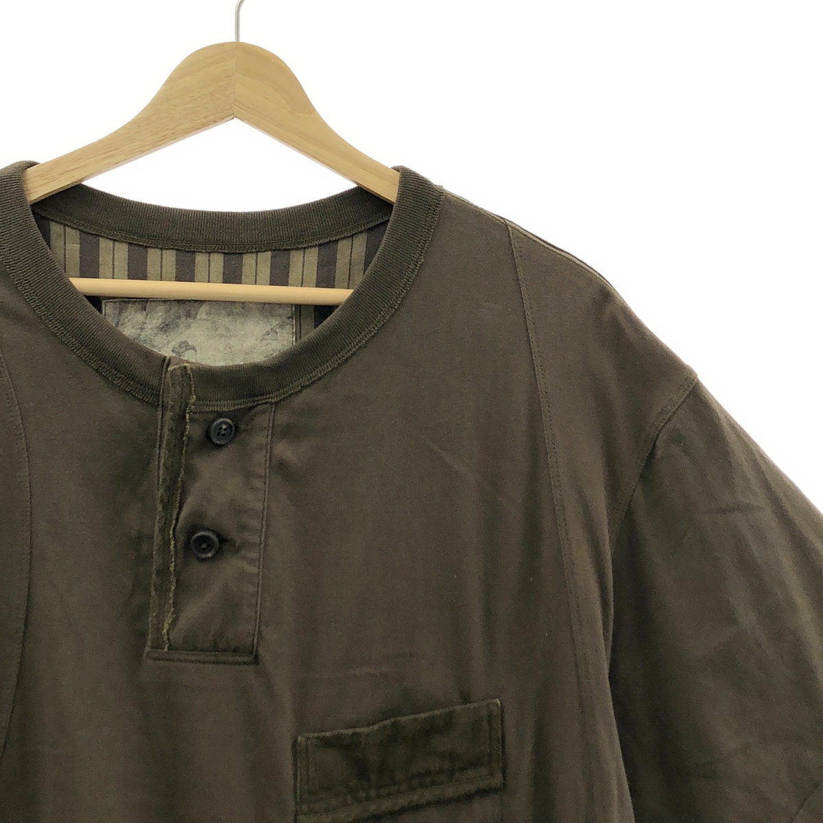 ziggy chen / ジギーチェン Henley Neck T-Shirt / オーバーシルエット ヘンリーネック Tシャツ カットソー