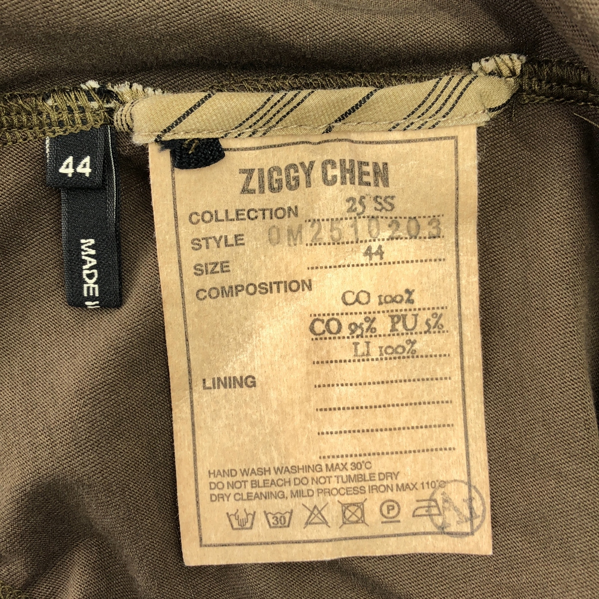 ziggy chen / ジギーチェン Henley Neck T-Shirt / オーバーシルエット ヘンリーネック Tシャツ カットソー