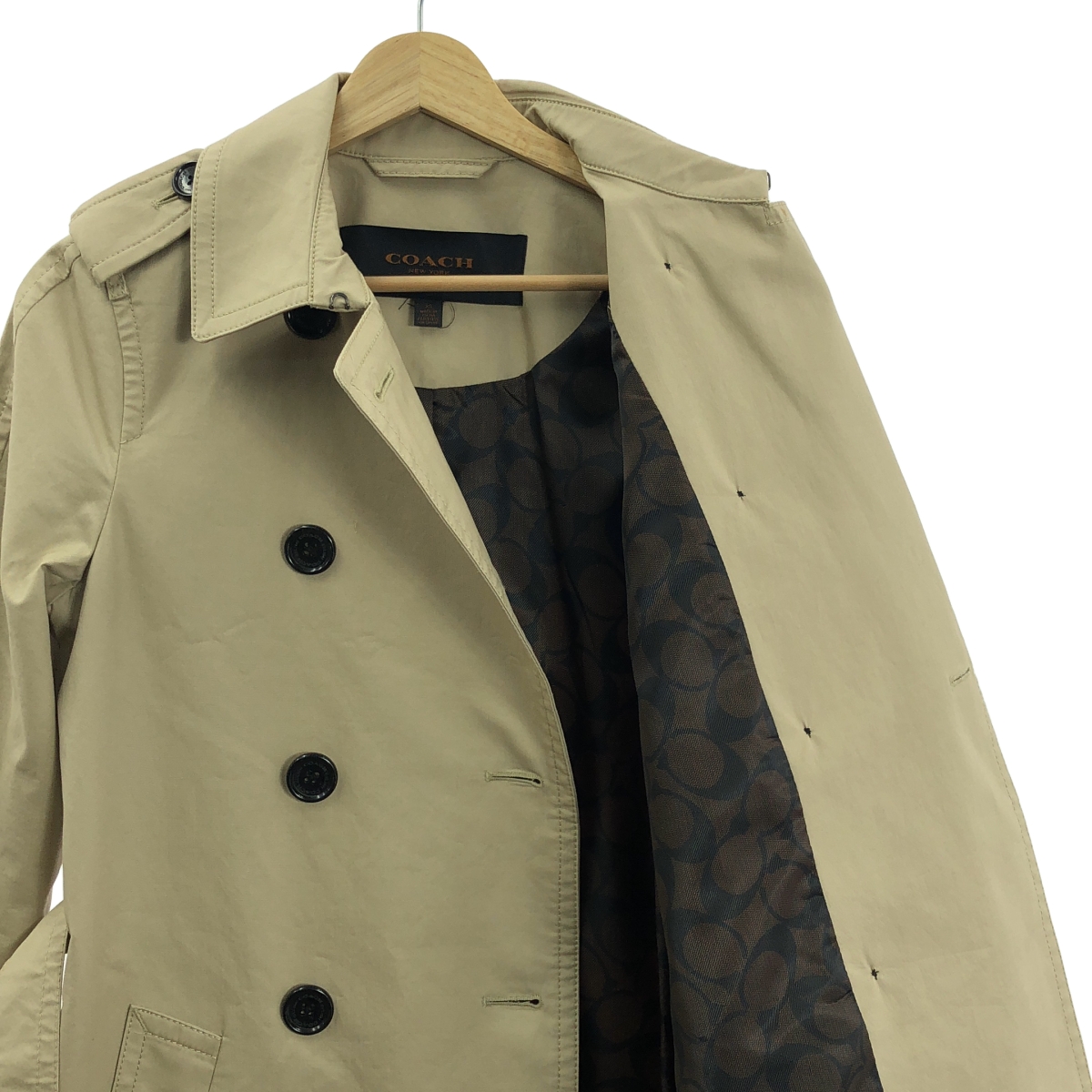 COACH / コーチ コットン トレンチコート 裏地シグネチャー柄