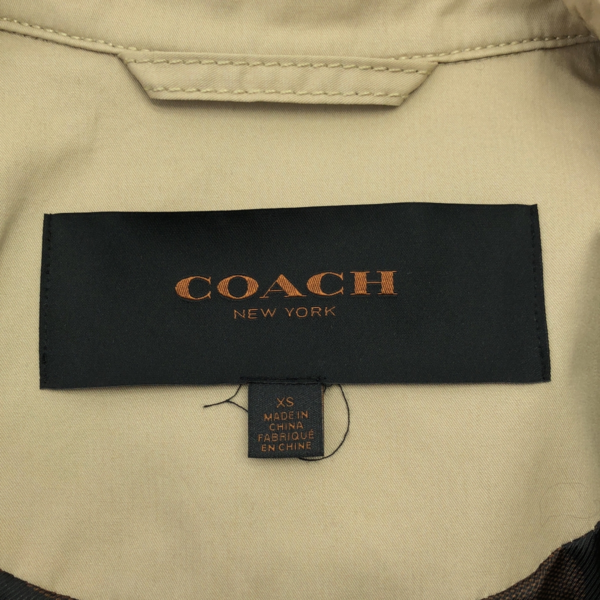 COACH / コーチ コットン トレンチコート 裏地シグネチャー柄