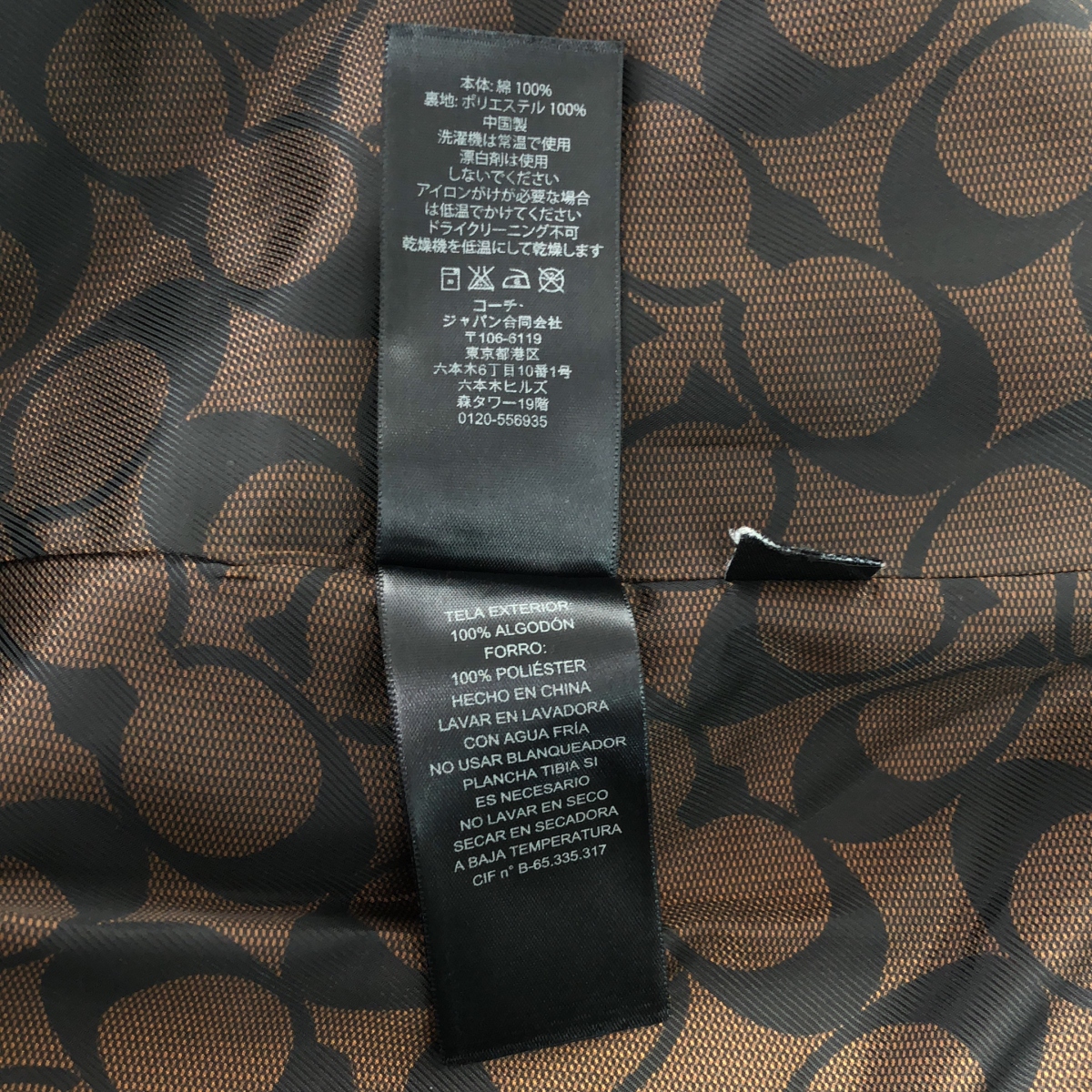 COACH / コーチ コットン トレンチコート 裏地シグネチャー柄